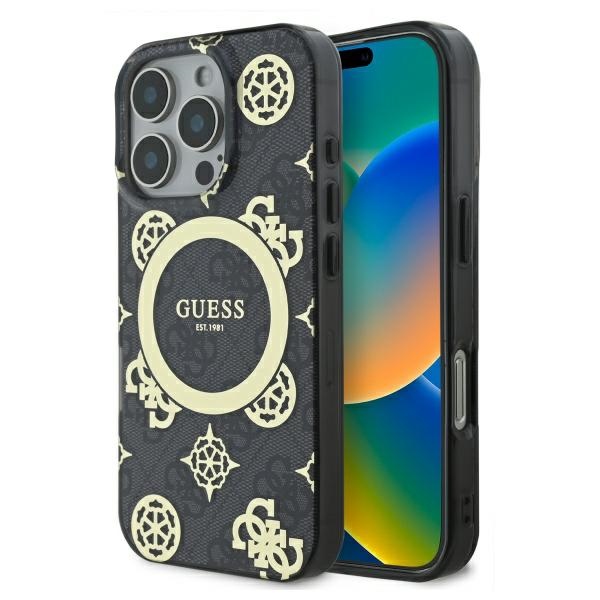 Guess MagSafe dėklas iPhone 16 Pro – juodas