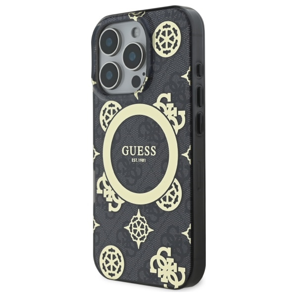 Guess MagSafe dėklas iPhone 16 Pro – juodas
