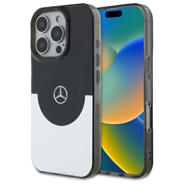 Mercedes MagSafe dėklas iPhone 16 Pro Max – sidabrinis