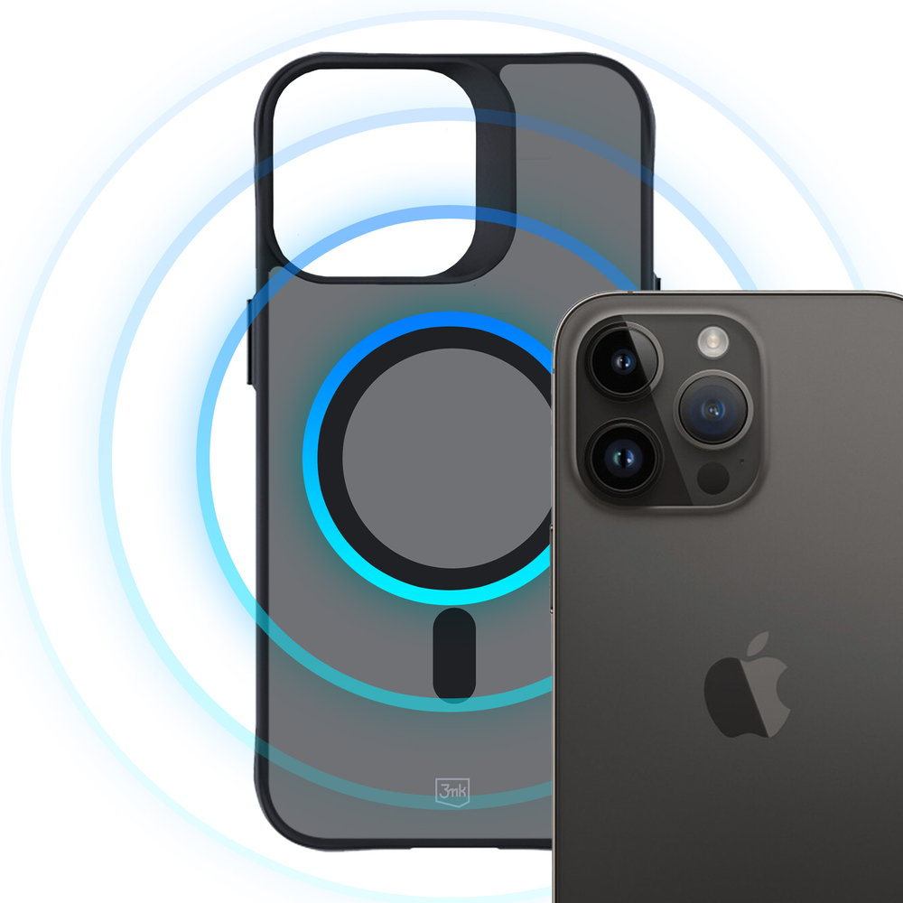 3mk Smoke MagCase su MagSafe, skirtas iPhone 15 Pro Max – pusiau permatomas