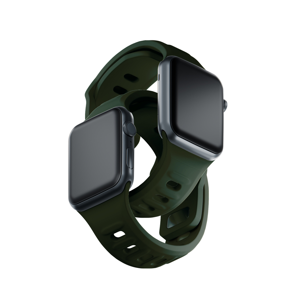 3mk silikoninis laikrodžio dirželis, skirtas Apple Watch 38 / 40 / 41 mm - žalias