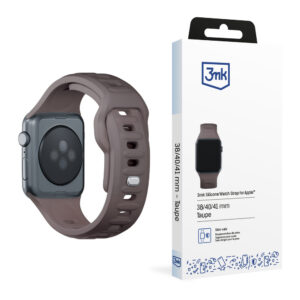 3mk silikoninis laikrodžio dirželis, skirtas Apple Watch 38/40/41 mm – tamsiai pilkas