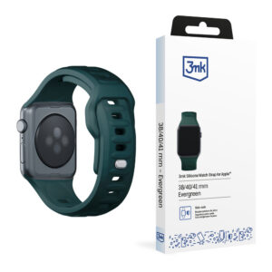 3mk silikoninė laikrodžio juosta skirta Apple Watch 42 / 44 / 45 / 49 mm - žalia