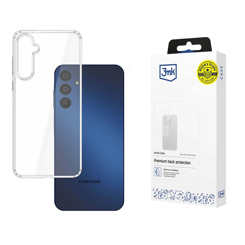 3mk šarvų dėklas, skirtas Samsung Galaxy A16 – skaidrus