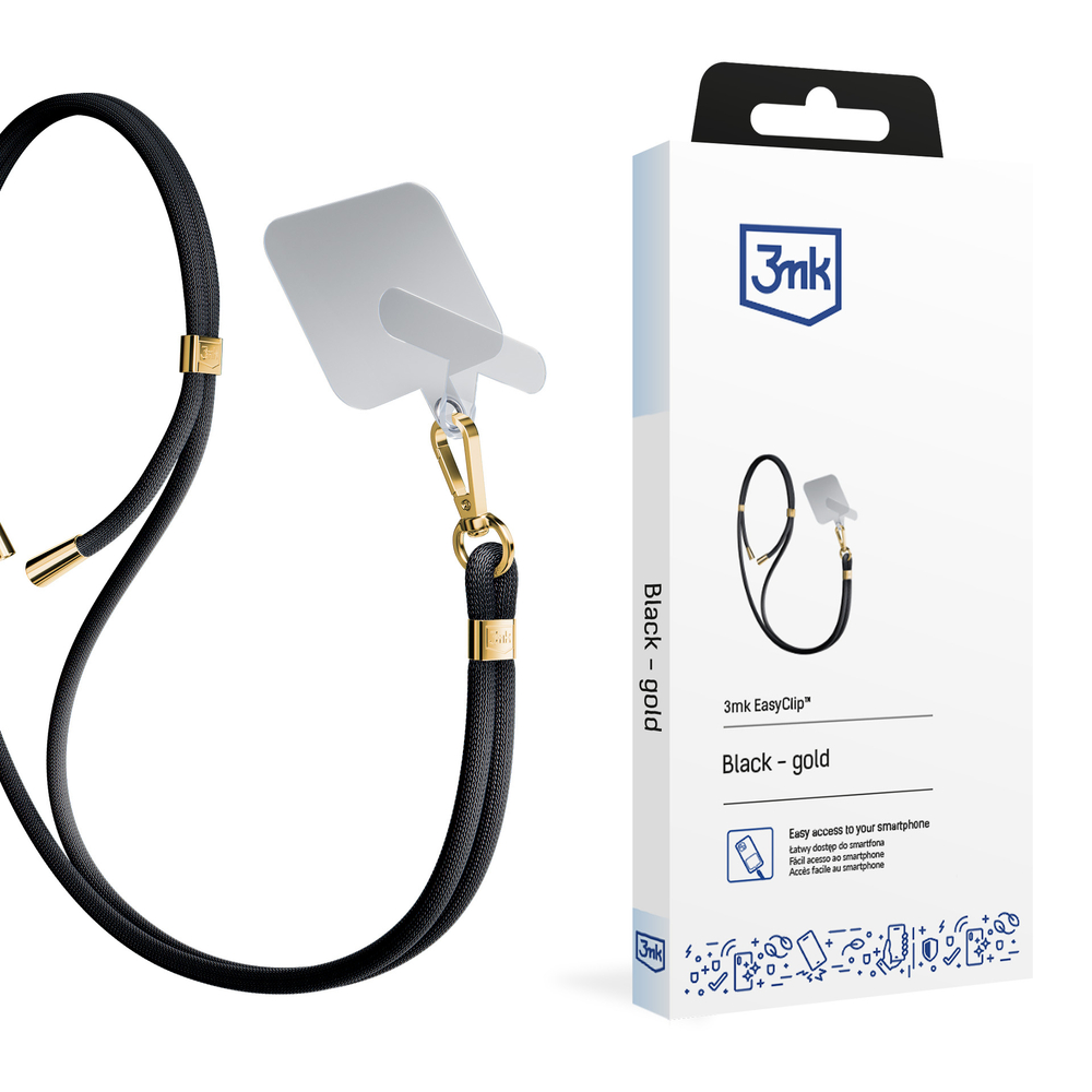 Išmaniojo telefono virvutė 3mk EasyClip – juoda