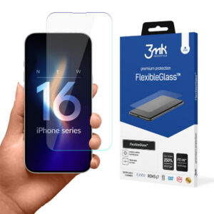 Grūdintas stiklas 3mk FlexibleGlass, skirtas iPhone 16 Plus