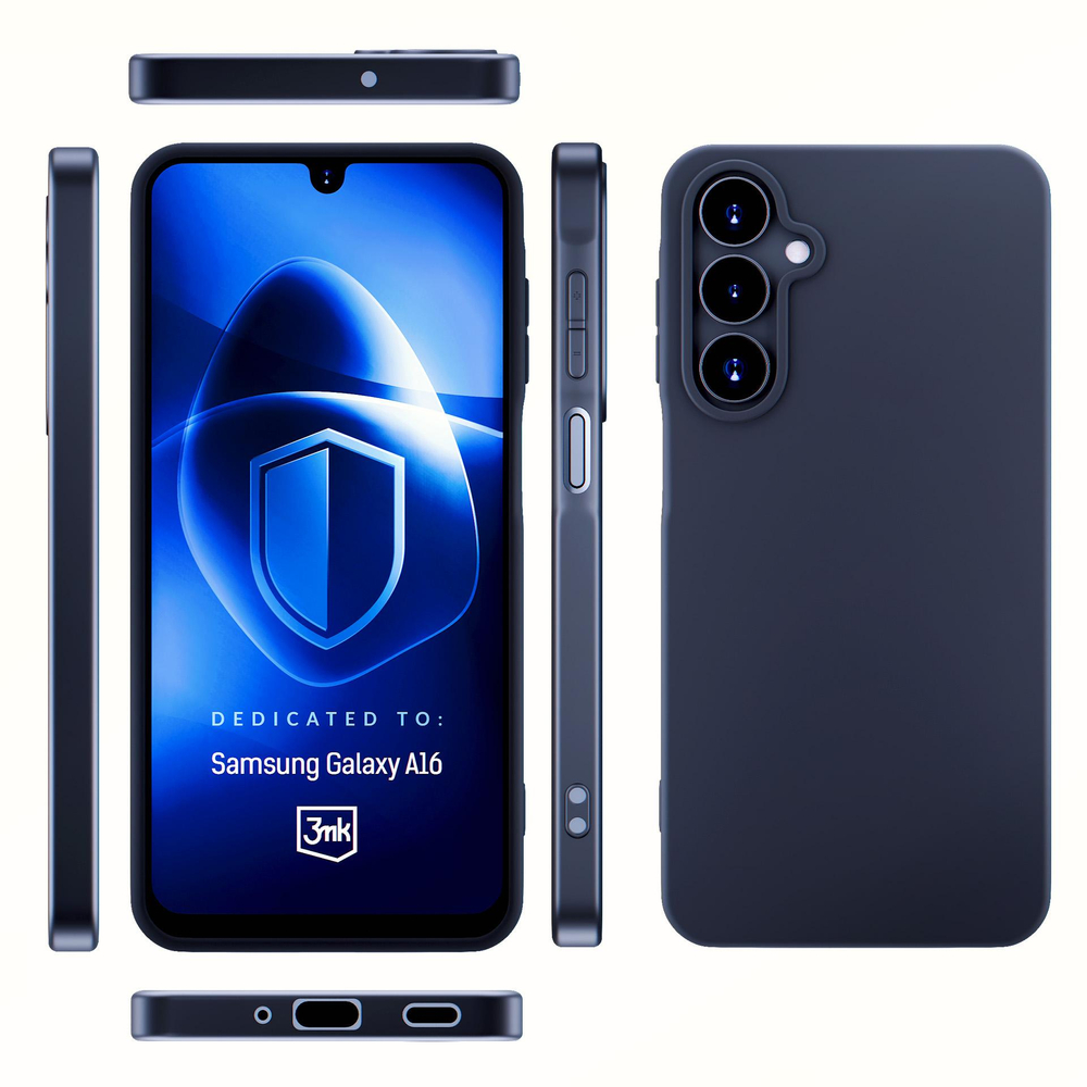 3mk matinis dėklas, skirtas Samsung Galaxy A16 – juodas