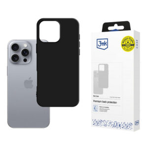 3mk matinis dėklas, skirtas iPhone 16 Pro Max – juodas