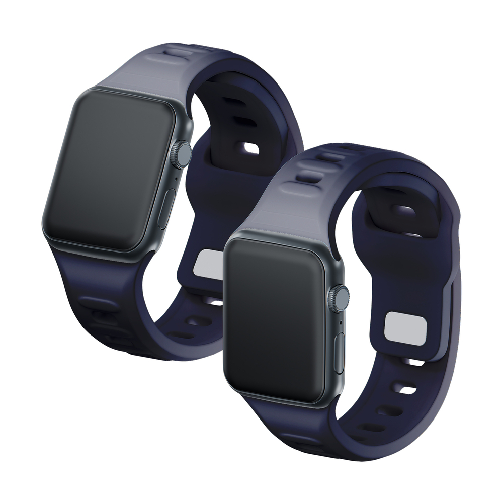 3mk silikoninis laikrodžio dirželis, skirtas Apple Watch 42/44/45/49 mm – pilka