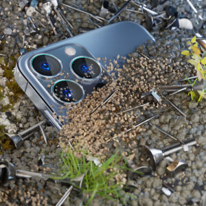 3mk Lens Protection Pro fotoaparato dangtelis – su mėlynu rėmeliu, skirtas iPhone 15 Pro