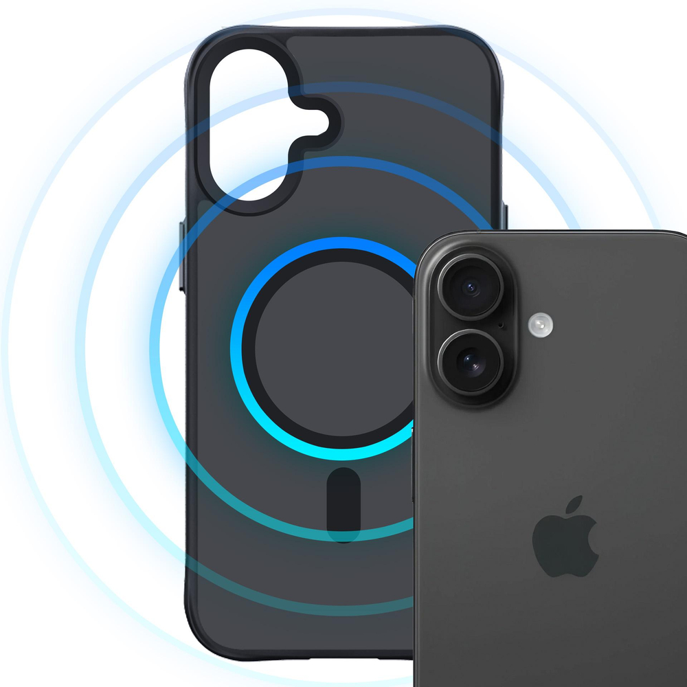 3mk Smoke MagCase su MagSafe, skirtas iPhone 16 Plus – pusiau permatomas