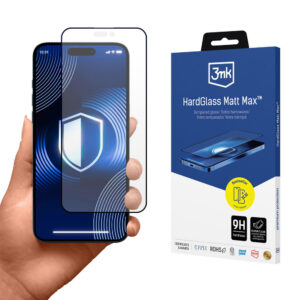 Grūdintas stiklas 3mk HardGlass Matt Max, skirtas iPhone 16