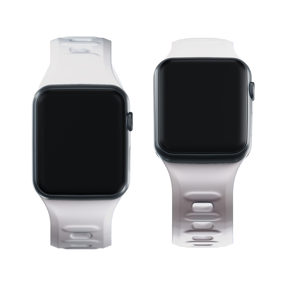 3mk silikono dirželis Apple Watch 42 / 44 / 45 / 49 mm - balta