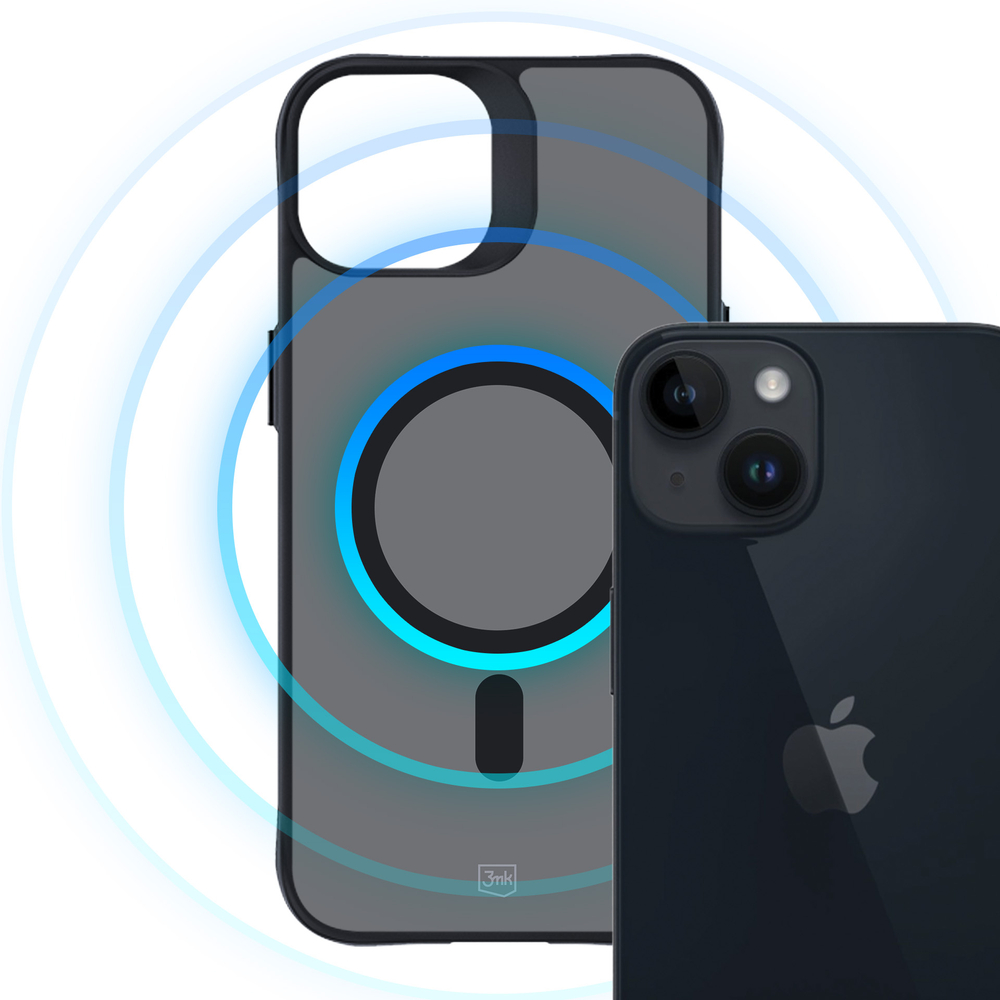 3mk Smoke MagCase su MagSafe iPhone 15 - pusiau permatomas