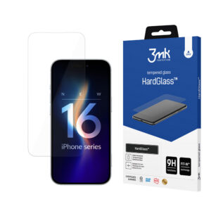 Grūdintas stiklas 9H 3mk HardGlass™, skirtas Apple iPhone 16