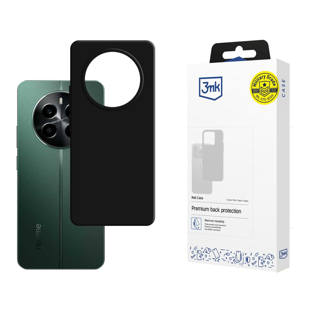 3mk matinis dėklas, skirtas Realme 13 4G – juodas