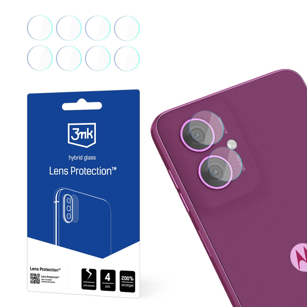 3mk objektyvo apsaugos hibridinis fotoaparato stiklas, skirtas Motorola Moto G55 5G