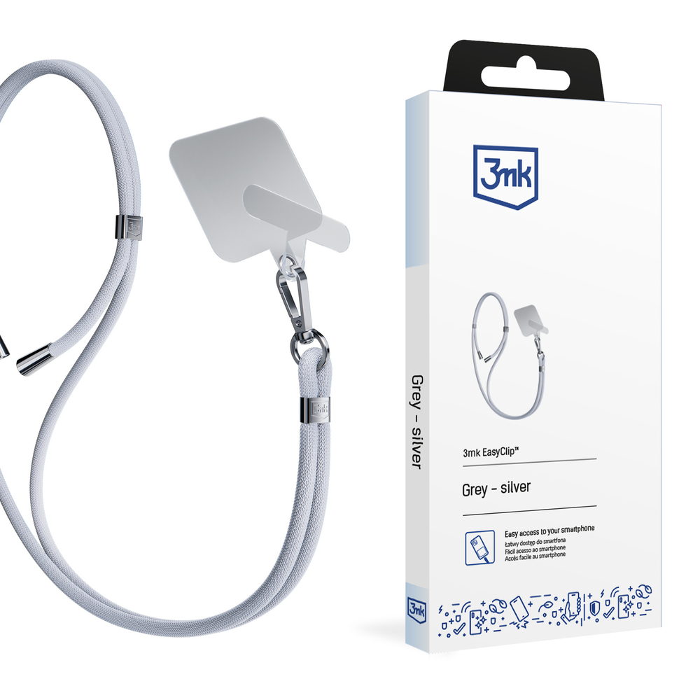 Išmaniojo telefono dirželis 3mk EasyClip – pilkas