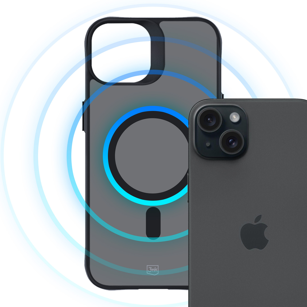 3mk Smoke MagCase su MagSafe iPhone 15 Plus - pusskaidri