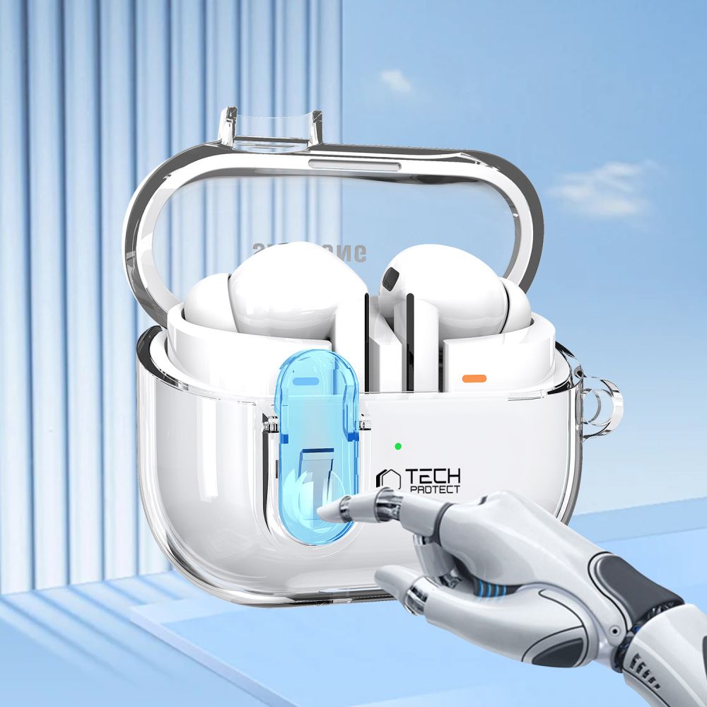 Dėklas Tech-Protect FlexAir Samsung Galaxy Buds 3 / 3 FE / 3 Pro, skaidrus