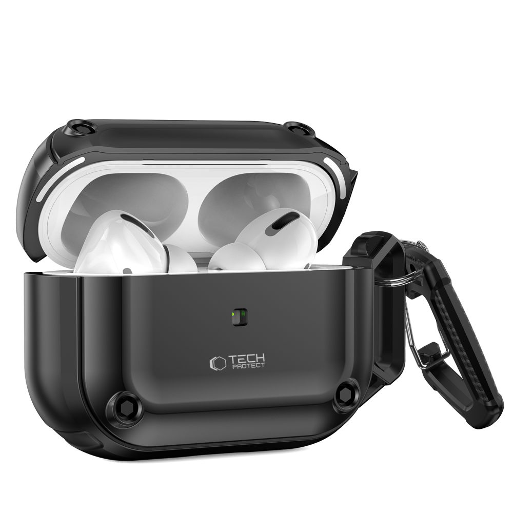 Dėklas Tech-Protect Rough Hook AirPods Pro 1 / 2, juodas