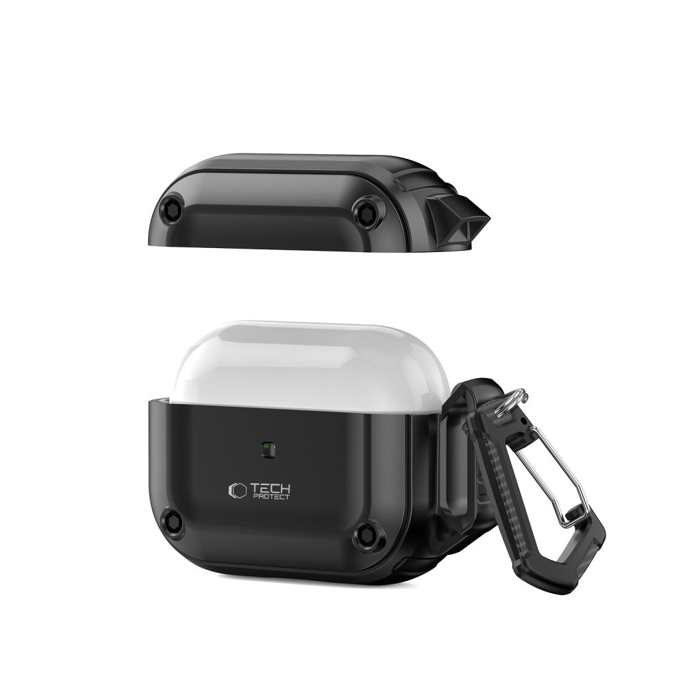 Dėklas Tech-Protect Rough Hook AirPods Pro 1 / 2, juodas