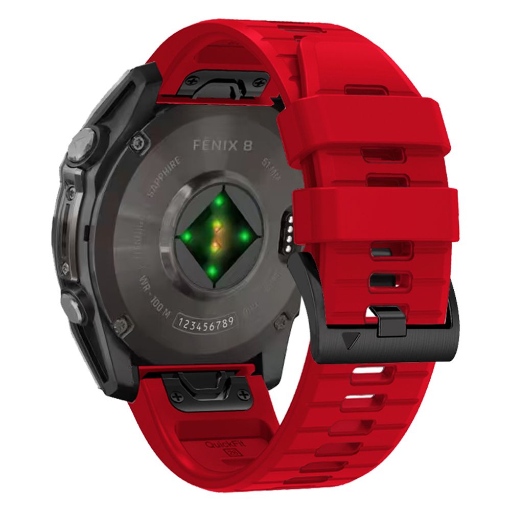 Dirželis Tech-Protect Silicone Line Garmin Fenix 5X / 5X Plus / 6X / 6X Pro / 7X / 8 / 8 Pro (51 mm), raudonas