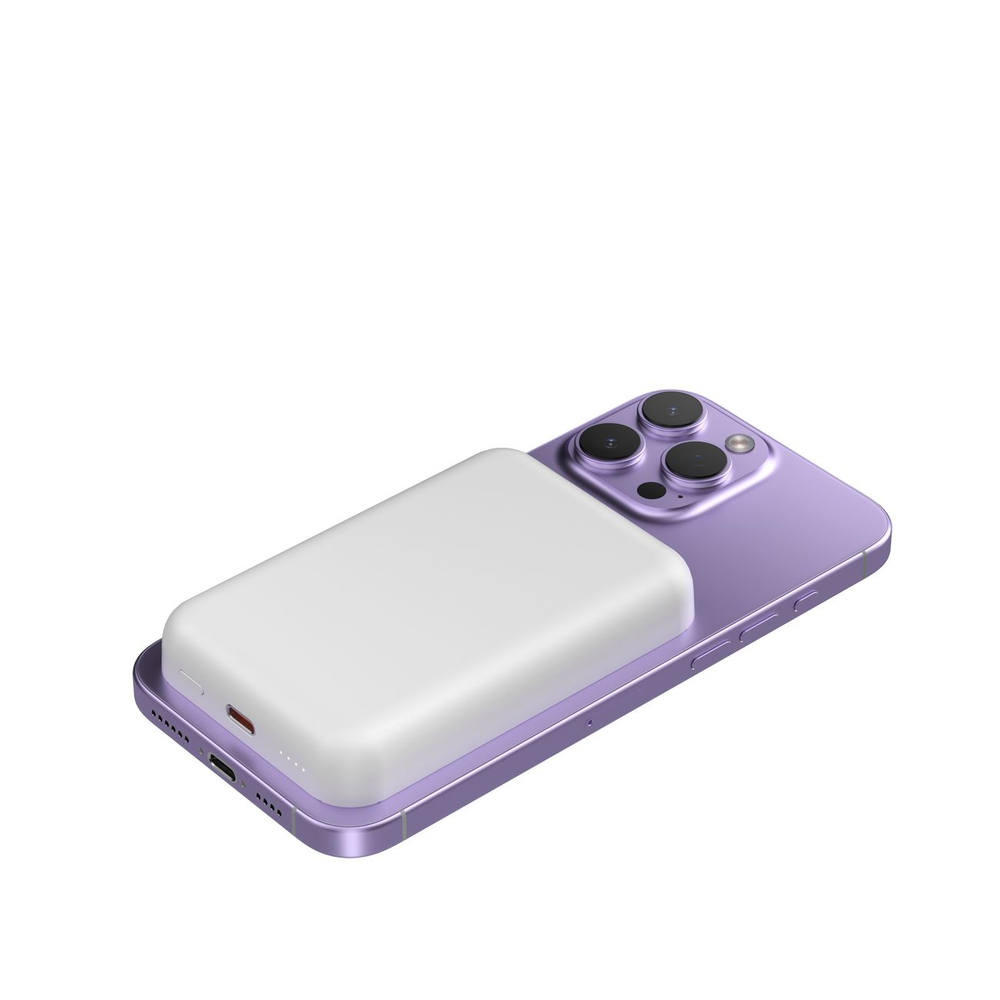 Wozinsky išorinė baterija WRW349YWS 10000 mAh magnetinė - balta