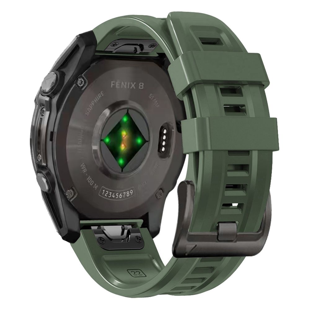 Dirželis Tech-Protect Silicone Garmin Fenix 5S / 5S Plus / 6S / 6S Pro / 7S / 8 (43 mm), tamsiai žalias