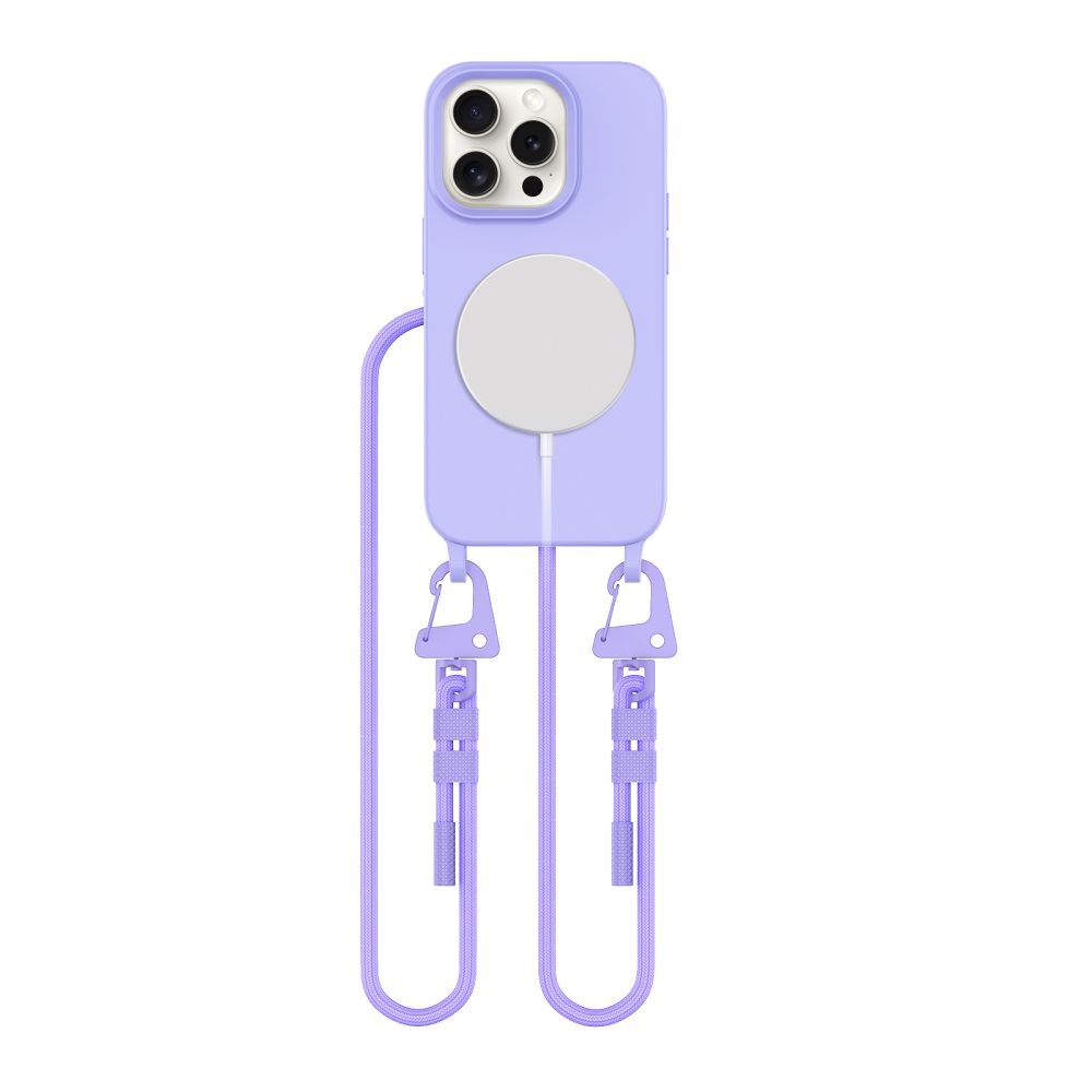 Dėklas Tech-Protect Magnecklace MagSafe iPhone 14 Pro, alyvinis