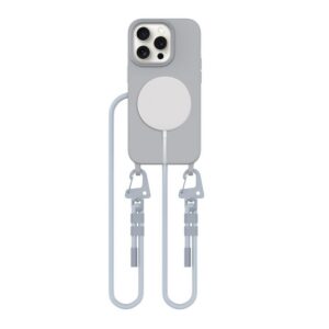 Dėklas Tech-Protect Magnecklace MagSafe iPhone 14 Pro, pilkas