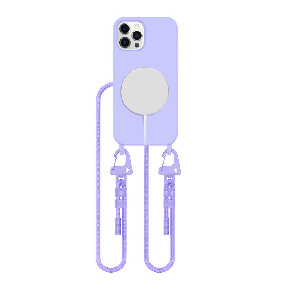 Dėklas Tech-Protect Magnecklace MagSafe iPhone 12 / 12 Pro, alyvinis