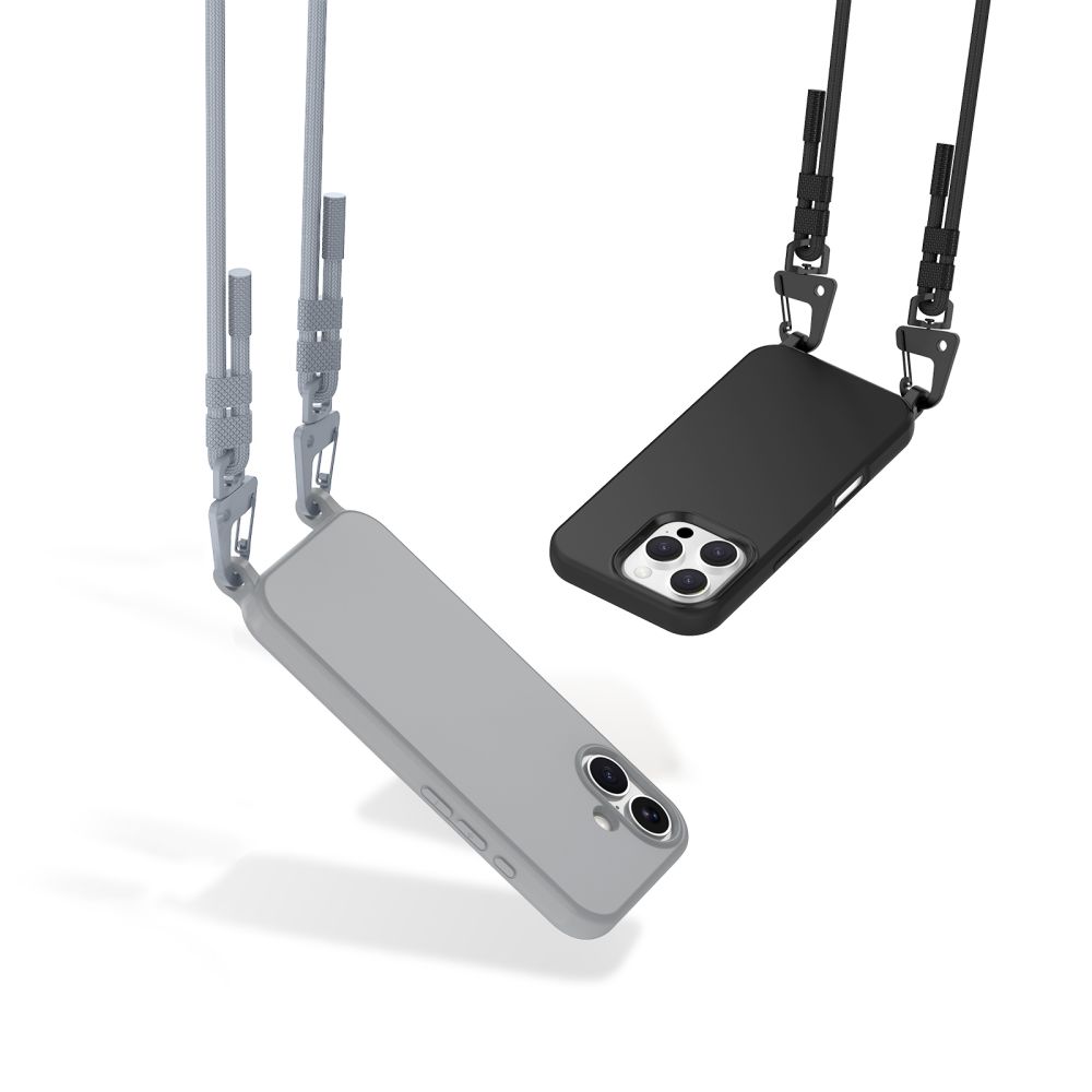 Dėklas Tech-Protect Magnecklace MagSafe iPhone 15 Pro, pilkas