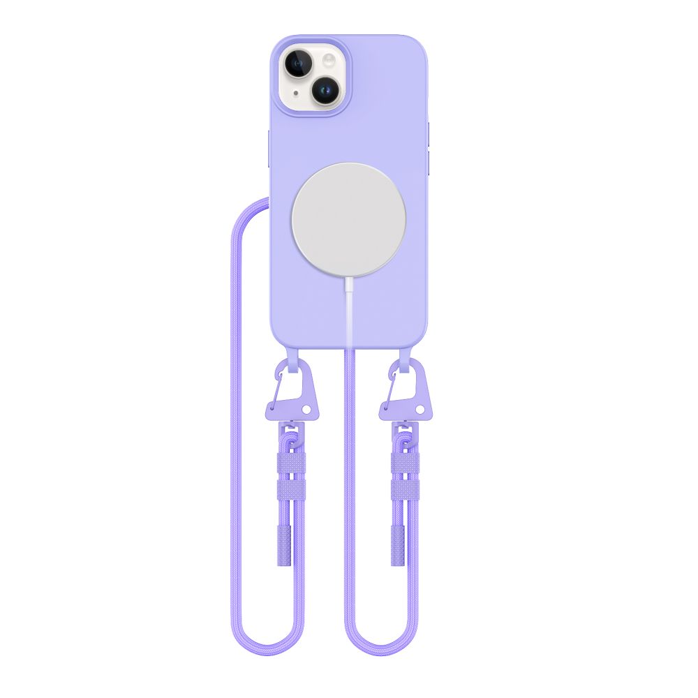 Dėklas Tech-Protect Magnecklace MagSafe iPhone 14, levandinis