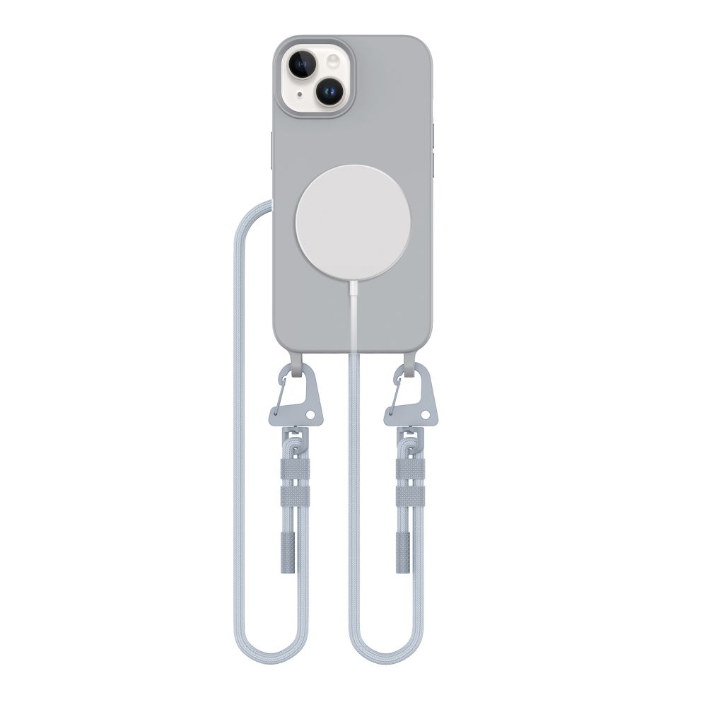 Dėklas Tech-Protect Magnecklace MagSafe iPhone 13, pilkas