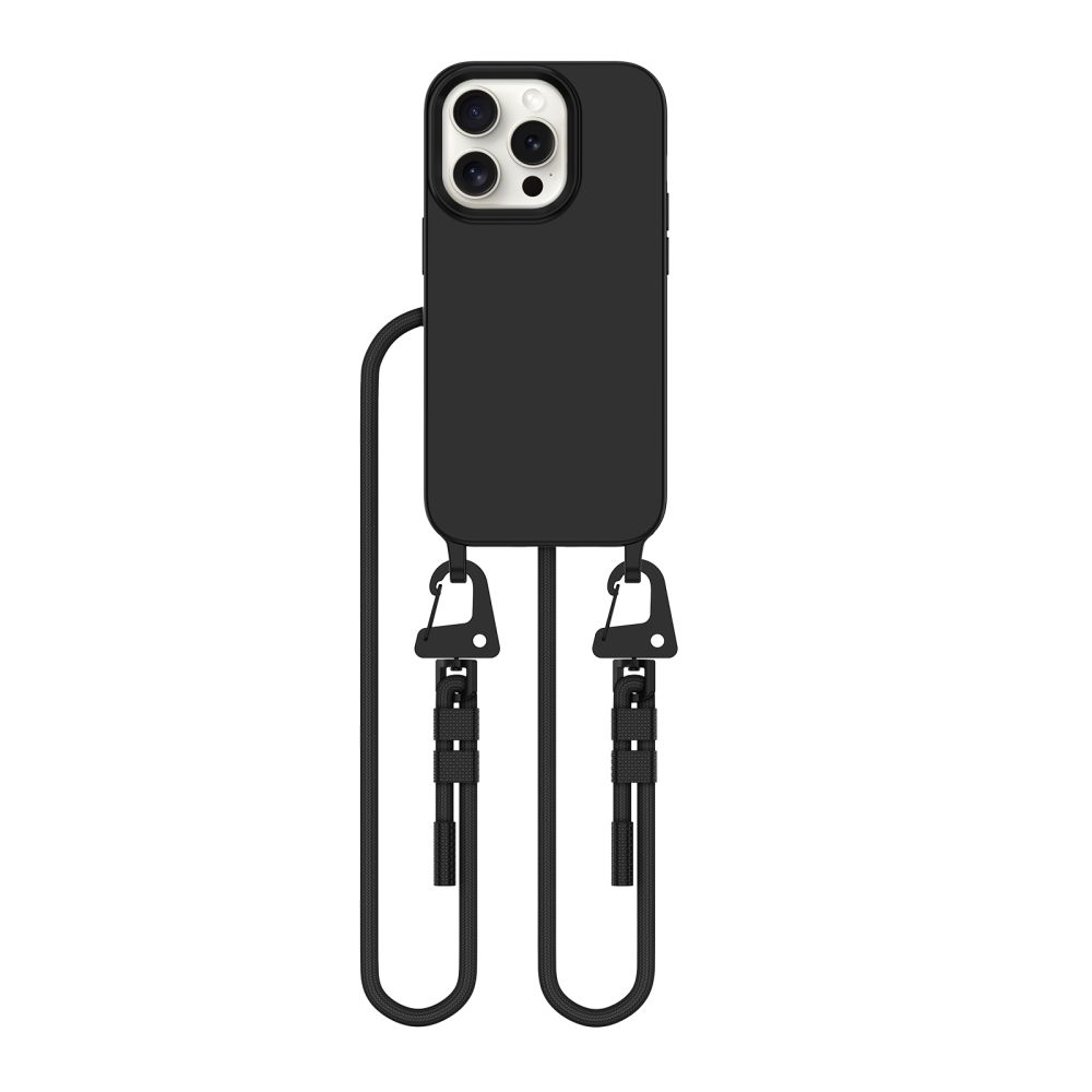 Dėklas Tech-Protect Magnecklace MagSafe iPhone 15 Pro, juodas