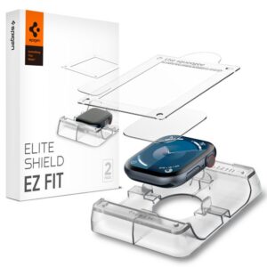 Apsauginė plėvelė Spigen Elite Shield EZ Fit Apple Watch 10/11 (46 mm), 2 vnt., skaidri