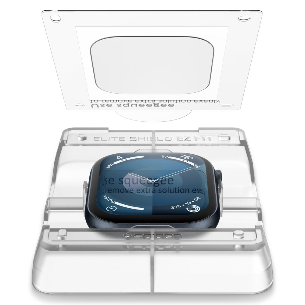 Apsauginė plėvelė Spigen Elite Shield EZ Fit Apple Watch 10/11 (46 mm), 2 vnt., skaidri