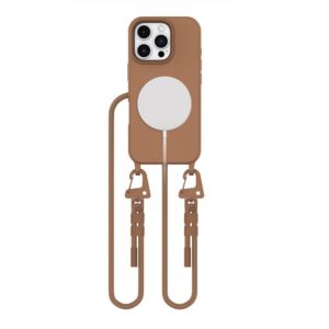 Dėklas Tech-Protect Magnecklace MagSafe iPhone 16 Pro Max, šokoladinės rudos spalvos