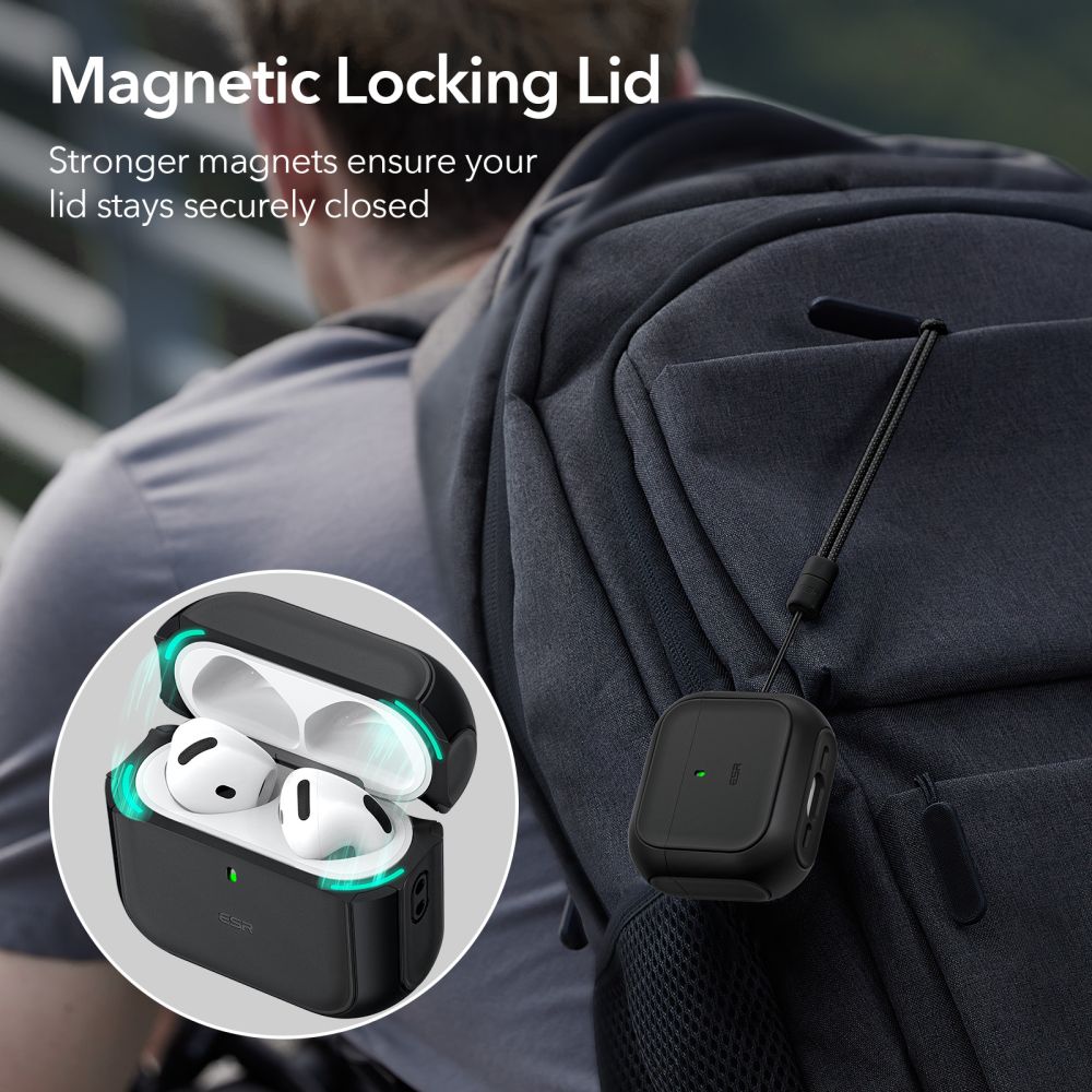 Dėklas ESR Orbit HaloLock MagSafe AirPods 4, juodas