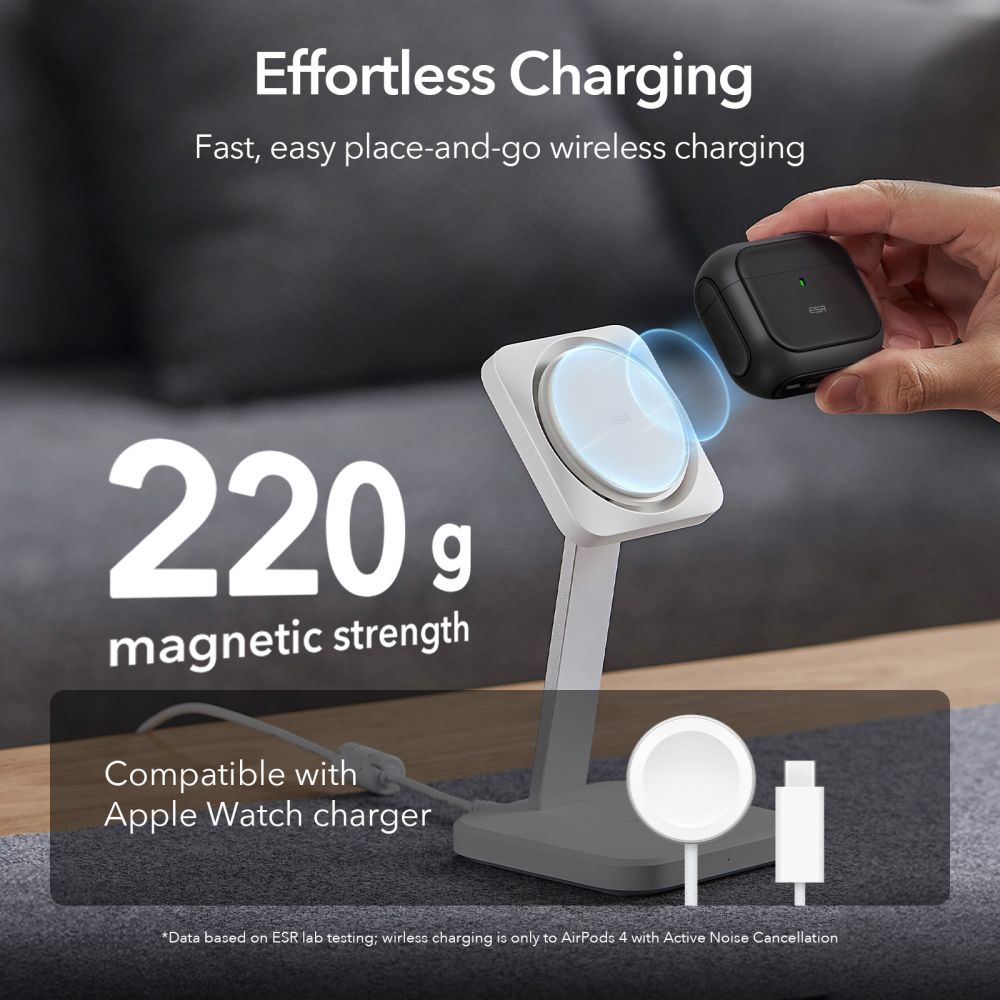 Dėklas ESR Orbit HaloLock MagSafe AirPods 4, juodas