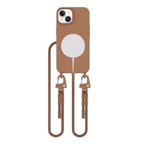Dėklas Tech-Protect Magnecklace MagSafe iPhone 14, šokoladinis rudas