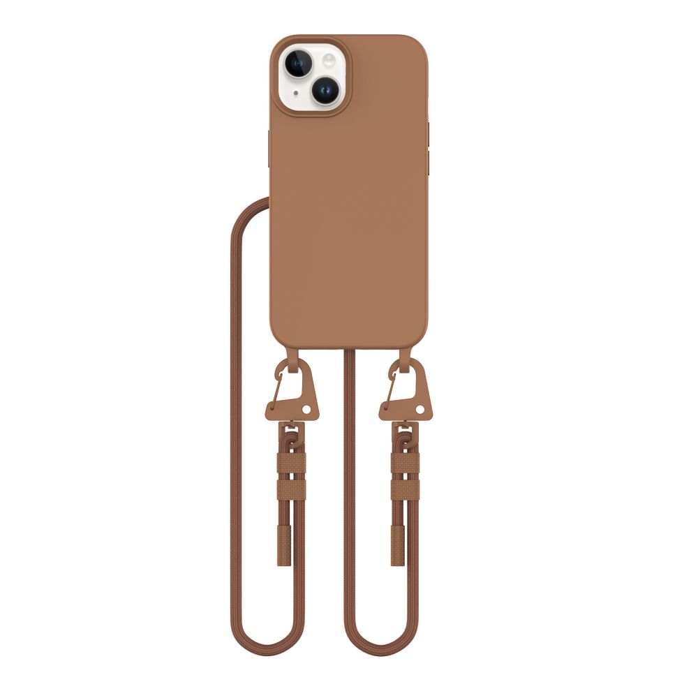 Dėklas Tech-Protect Magnecklace MagSafe iPhone 14, šokoladinis rudas