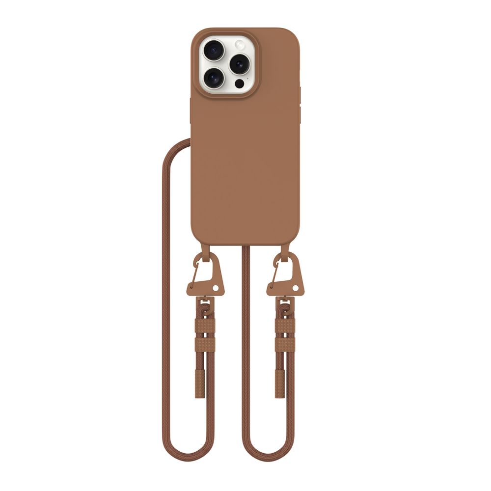 Dėklas Tech-Protect Magnecklace MagSafe iPhone 14 Pro, šokoladinis rudas
