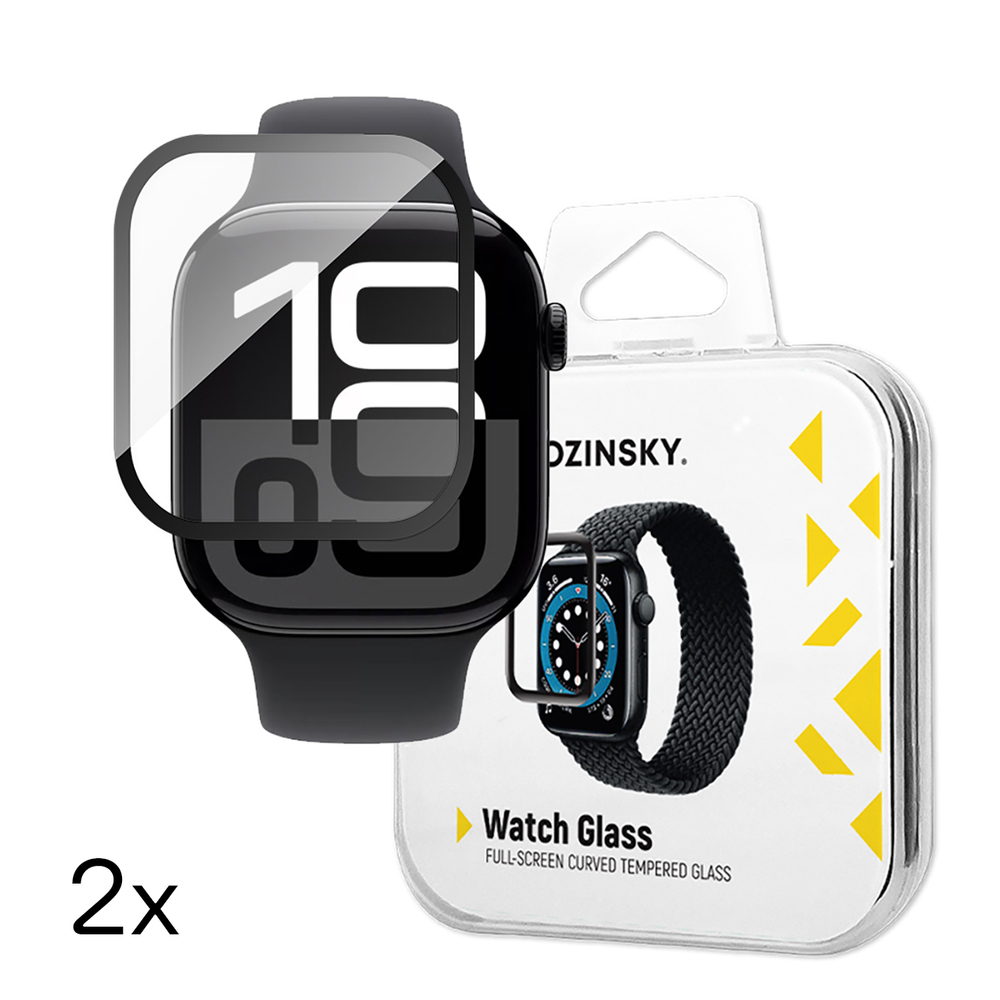 Wozinsky Full Glue grūdintas stiklas Apple Watch 10 46 mm (2 vnt.)