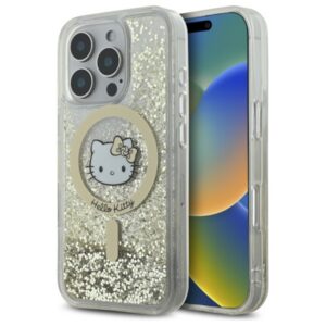 Hello Kitty MagSafe dėklas iPhone 16 Pro – auksinis