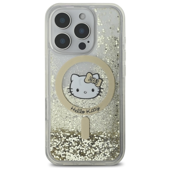 Hello Kitty MagSafe dėklas iPhone 16 Pro – auksinis
