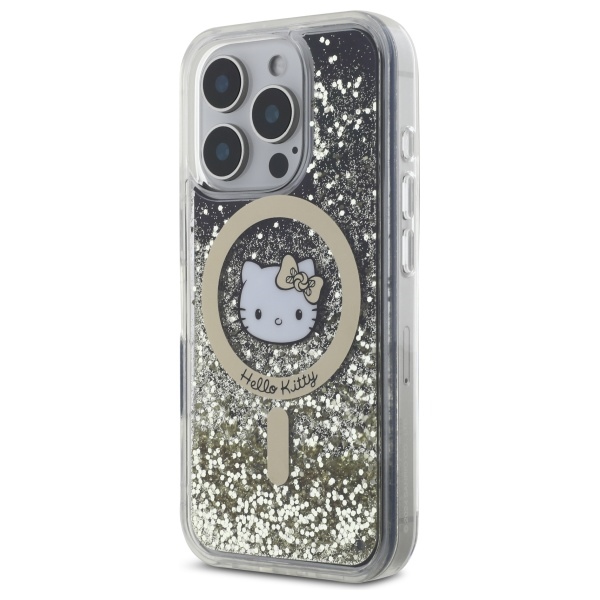 Hello Kitty MagSafe dėklas iPhone 16 Pro – auksinis