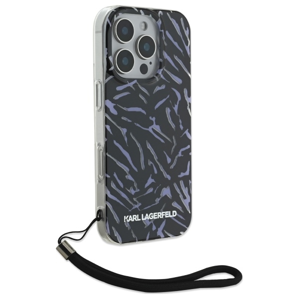 Karl Lagerfeld dėklas iPhone 16 Pro – violetinis