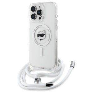 Karl Lagerfeld MagSafe dėklas iPhone 16 Pro – skaidrus